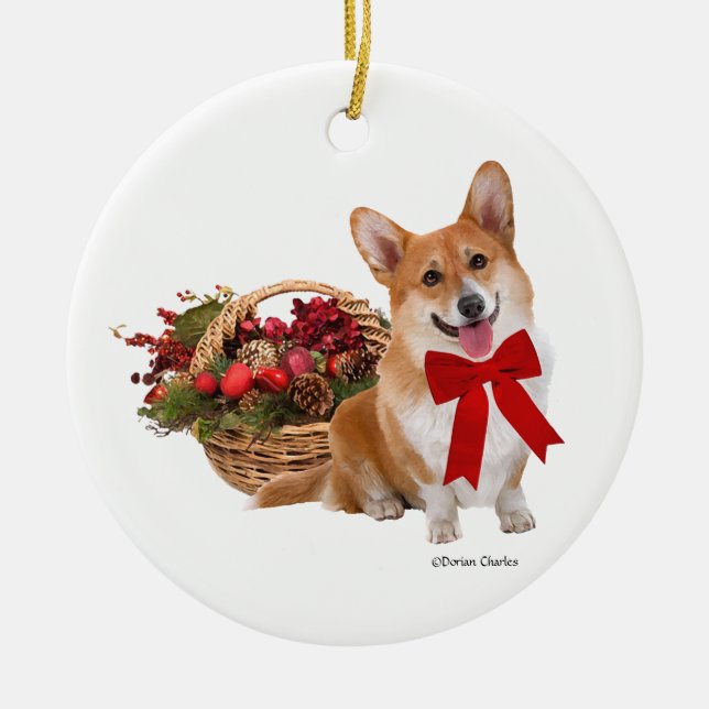 Ornement "de corgi de Noël" (Devant)