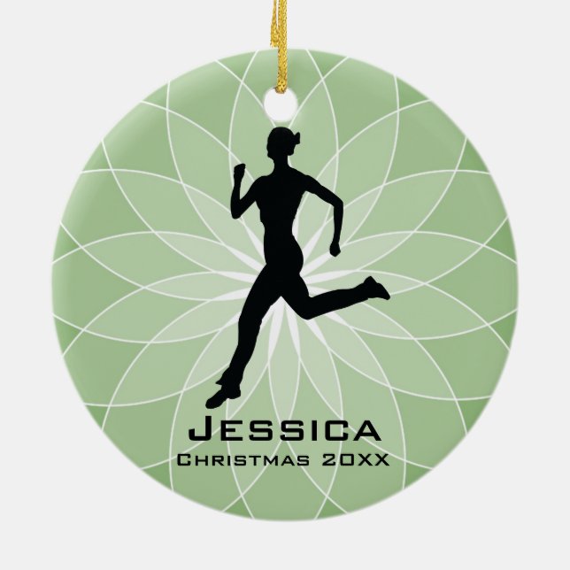 Ornement de coureur Jogger personnalisé (Dos)