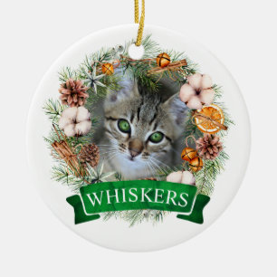 Ornement de couronne de Noël pour chat