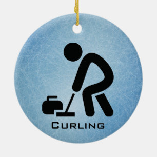 Ornement de curling personnalisé