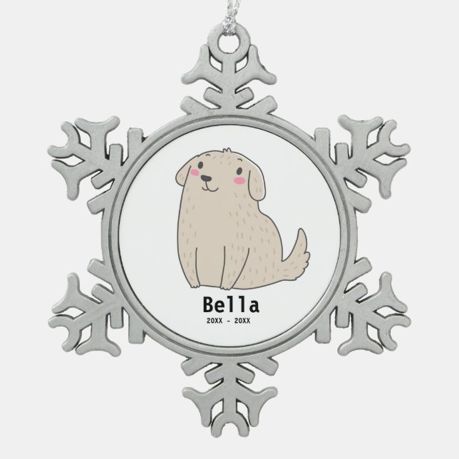 Ornement de deuil personnalisé pour chien, souveni (Devant)