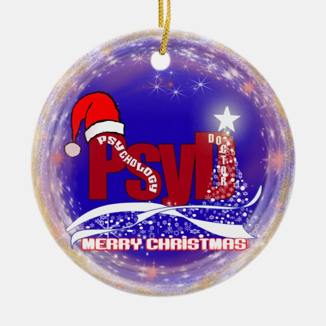 ORNEMENT de docteur CHRISTMAS de psychologie de (Devant)
