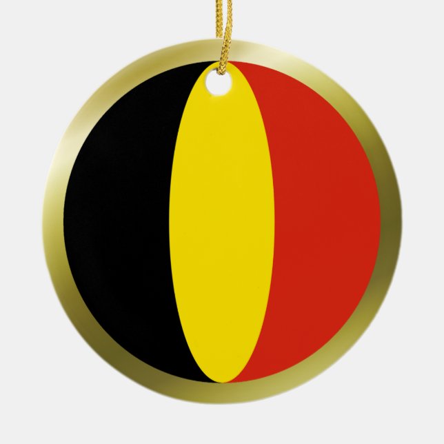 Ornement de drapeau de la Belgique (Devant)
