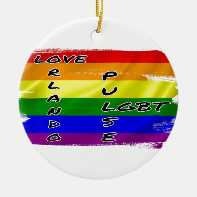Ornement de drapeau de l'impulsion LGBT (Devant)