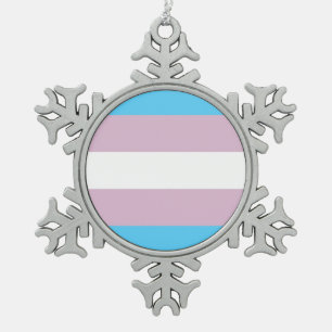 Ornement de drapeau de transsexuel (flocon de