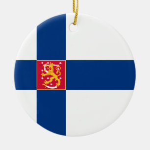 Ornement de drapeau d'état de la Finlande