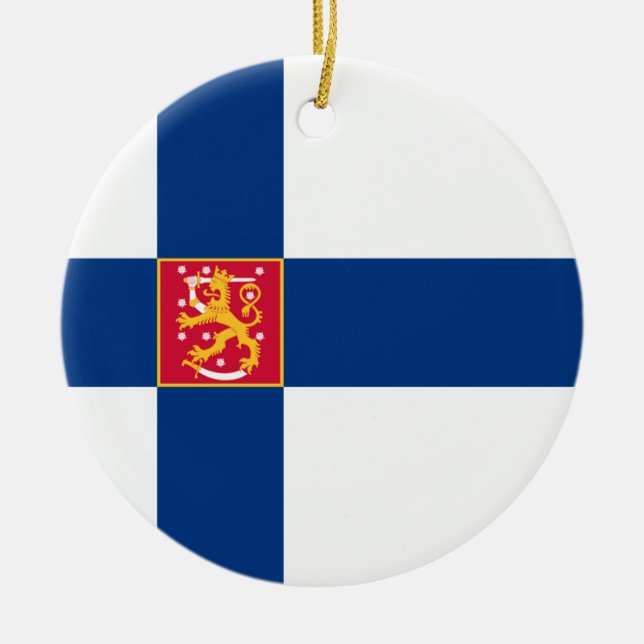 Ornement de drapeau d'état de la Finlande (Devant)