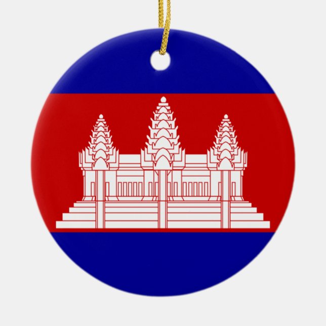 Ornement de drapeau du Cambodge (Devant)