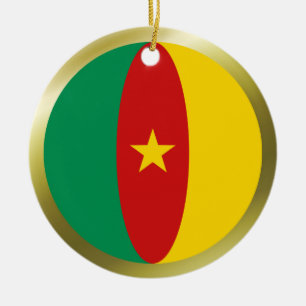 Ornement de drapeau du Cameroun