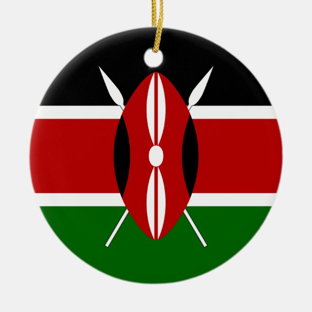 Ornement de drapeau du Kenya (Devant)