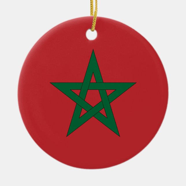 Ornement de drapeau du Maroc (Devant)