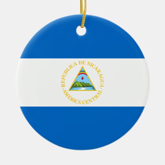 Ornement de drapeau du Nicaragua (Devant)