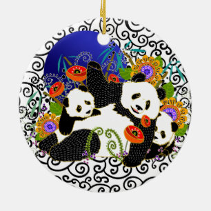 ORNEMENT DE FAMILLE DE PANDA DE BINDI
