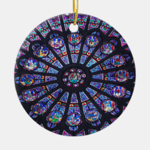 Ornement de fenêtre rose de Notre Dame
