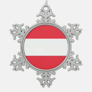 Ornement de flocon de neige avec drapeau d'Autrich