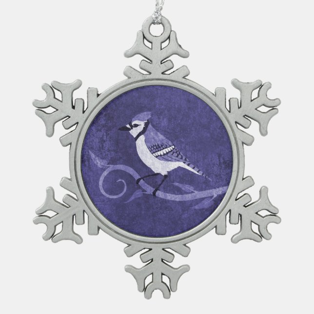 Ornement de flocon de neige de geai bleu (Devant)
