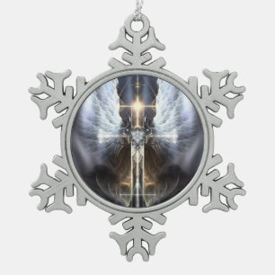 Ornement de flocon de neige de l'aile paradisiaque