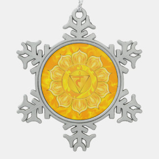 Ornement de flocon de neige d'étain de Chakra de