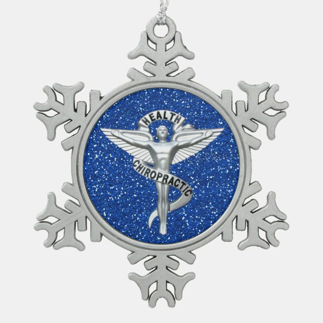 Ornement de flocon de neige d'étain d'emblème de (Devant)