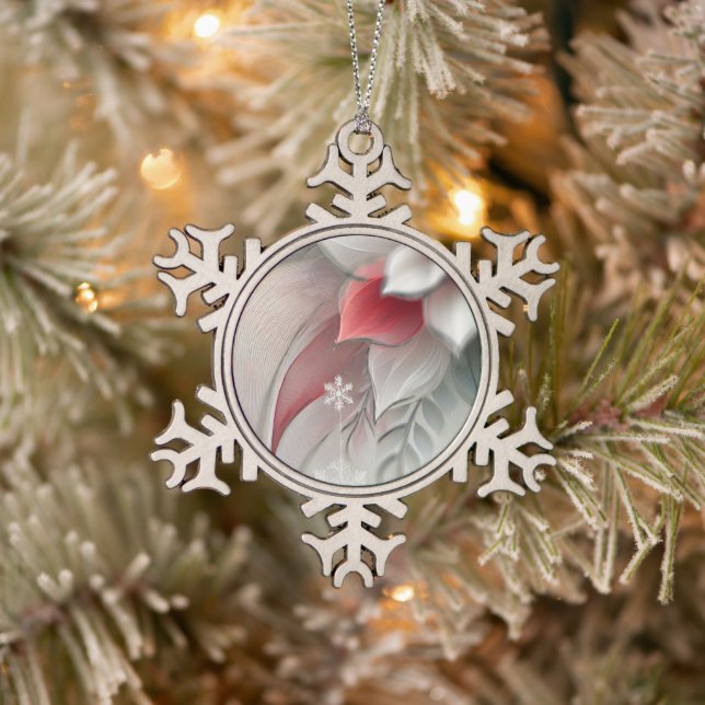 Ornement de flocon de neige floral de Noël éthéré (Arbre)