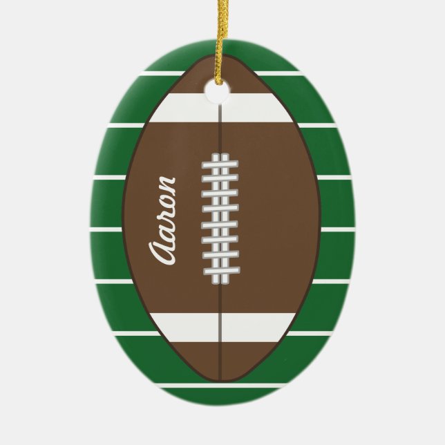 Ornement de football personnalisé (Devant)