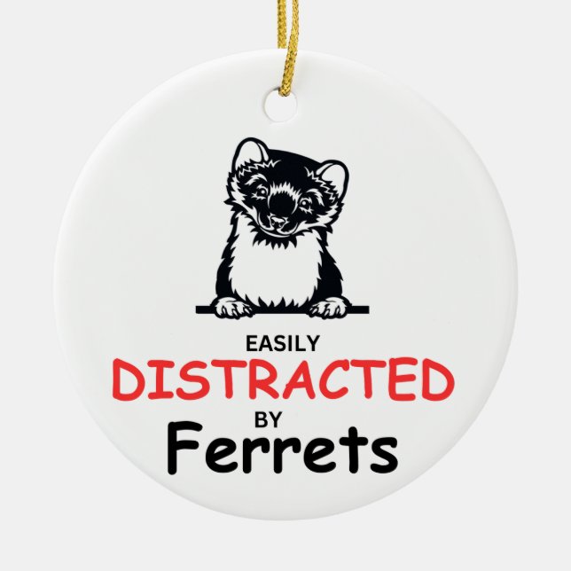 Ornement de furet, Cadeau pour l'Amant de Ferret,  (Devant)