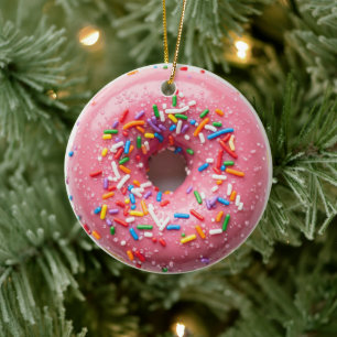 ORNEMENT DE GÂTEAU DE NOËL EN PINK SPRINKLES