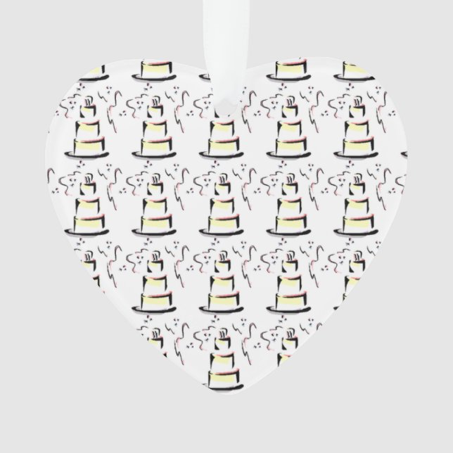 Ornement de gâteau Mariage de mariée et de chambre (devant)