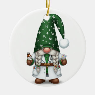 Ornement de gnome pharmacien personnalisé