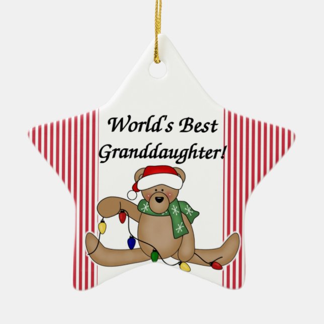 Ornement de Granddauther du monde d'ours de (Devant)