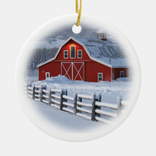 Ornement de grange d'hiver