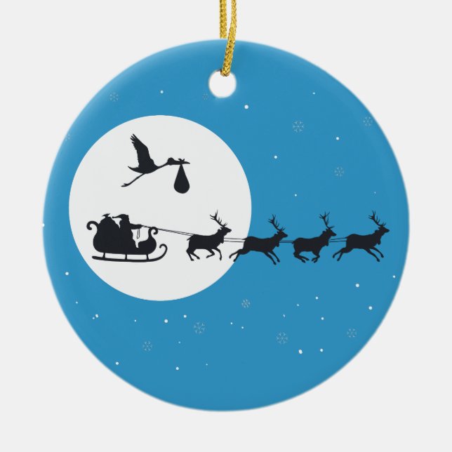 Ornement de grossesse de Noël - Venir en ville (Devant)