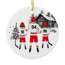Ornement de hockey personnalisé