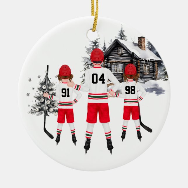 Ornement de hockey personnalisé (Devant)
