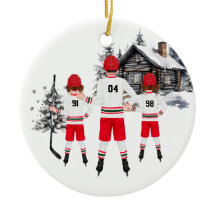 Ornement de hockey personnalisé