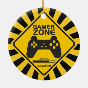 Ornement de jeu vidéo de la zone de joueur