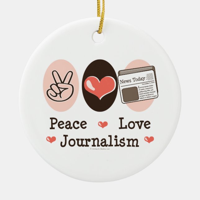 Ornement de journalisme d'amour de paix (Devant)
