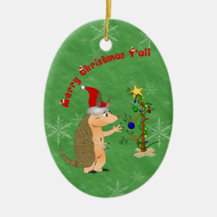 Ornement de Joyeux Noël de tatou