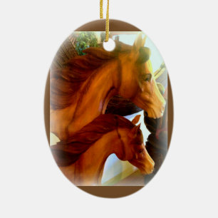 ornement de jument et de poney