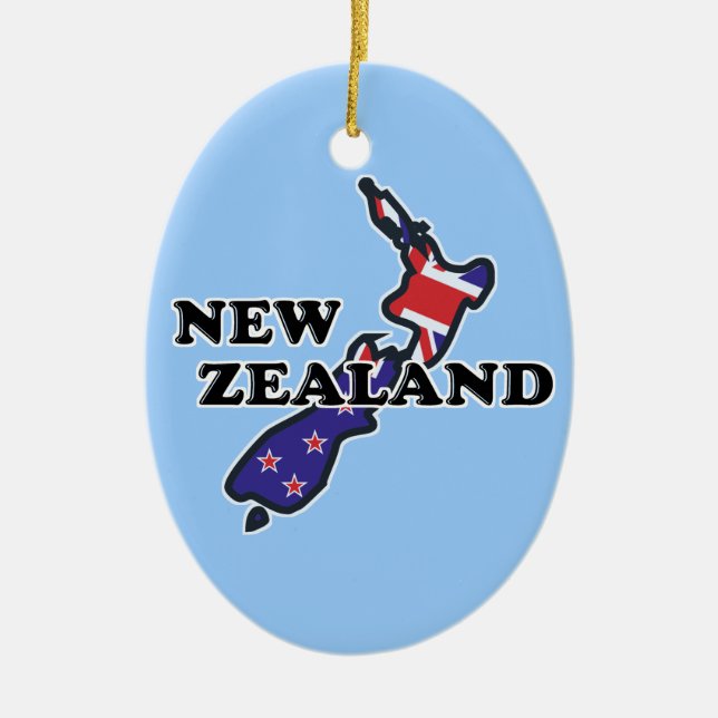 Ornement de kiwi de drapeau de la Nouvelle Zélande (Devant)