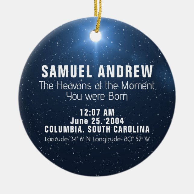 Ornement de la carte étoile (Devant)