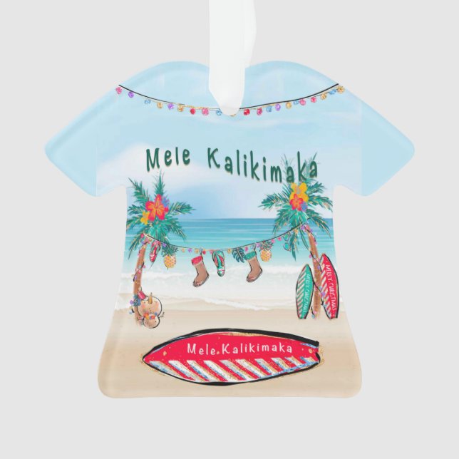 Ornement de la commission de Surf Mele Kalikimaka (devant)