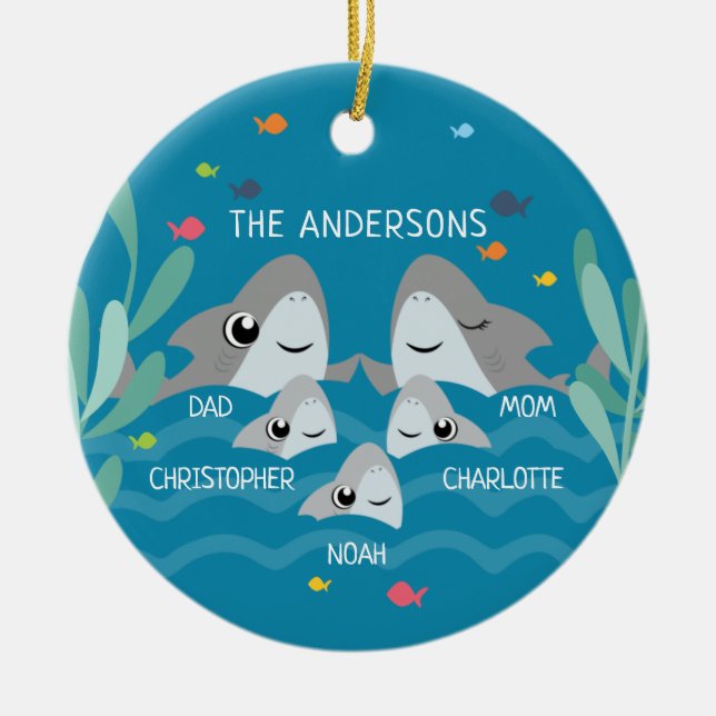 Ornement de la famille des requins (Devant)