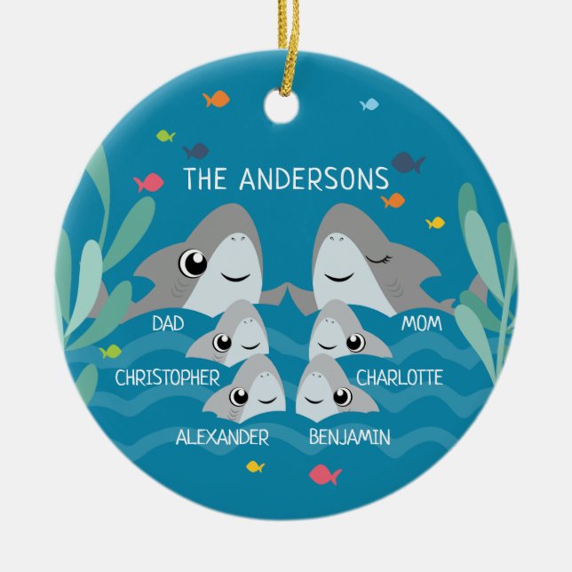 Ornement de la famille des requins (Devant)