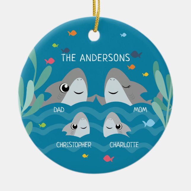 Ornement de la famille des requins (Devant)