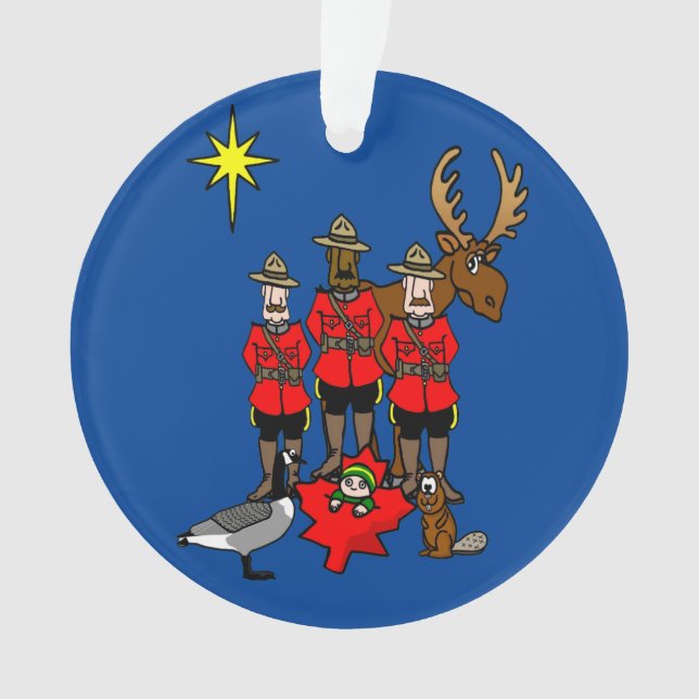 Ornement de la scène de la Nativité de Noël au Can (devant)