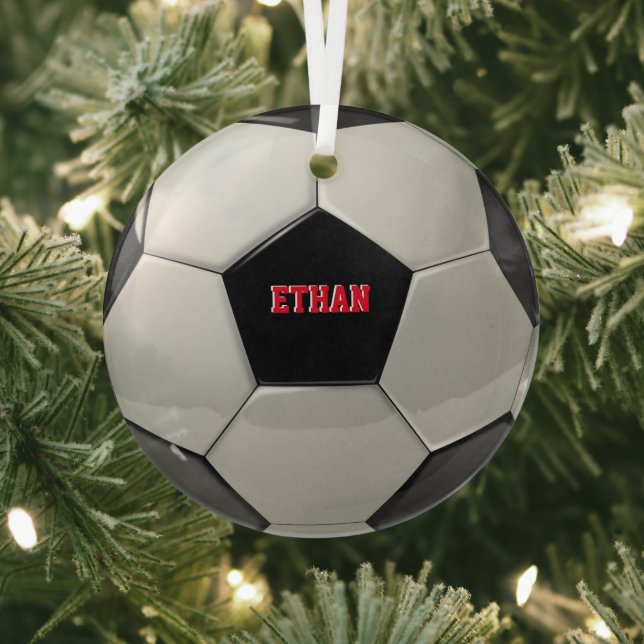 Ornement de l'arbre personnalisé du ballon de foot (Insitu)