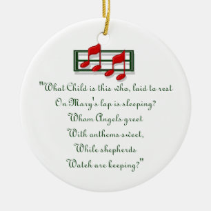 Ornement de l'Hymne "Quel enfant est-ce là ?" Noël