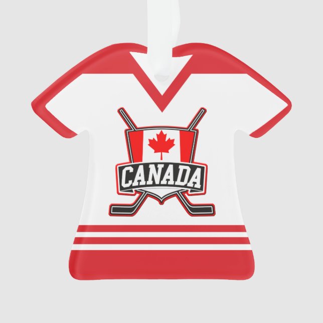 Ornement de logo du Jersey Canada de nom et de (devant)