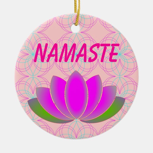 Ornement de lotus de Namaste (Devant)